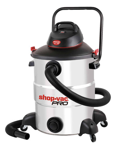 Aspiradora Sopladora Shopvac De Tacho Polvo/liquido 60L 1800w Profesional Acero Inoxidable/Plateado Portatil