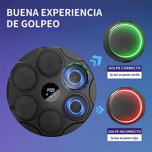 Boxing Machine AMTUMI of Music Trainer De Box Electronico With Bluetooth Music & Color Games Martial arts and boxing máquina de boxeo colgante con música y juegos color negro