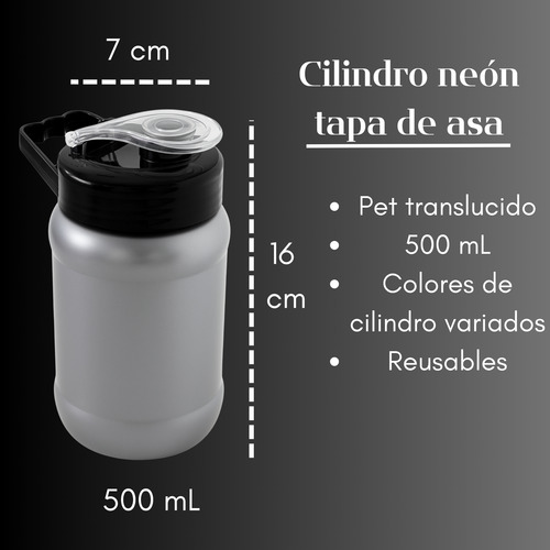 60 Vaso De Fiestas De Color Tapa De Asa 500 Ml Reutilizable Plateado