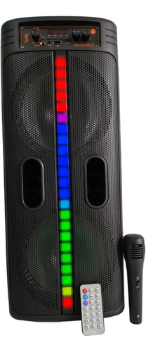 Parlante Micrófono Karaoke 2m Pantalla Led Control Remoto