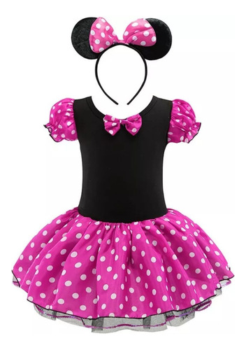 Vestido Minnie Mouse Para Niñas