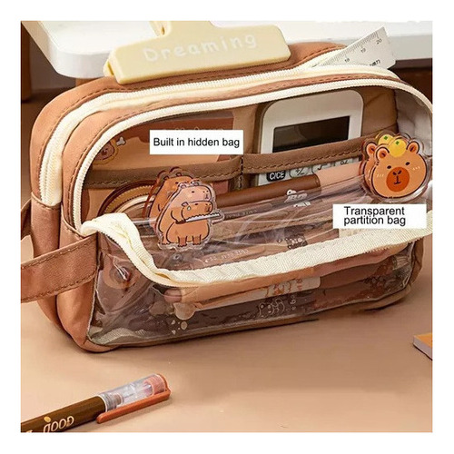 Estuche Para Lápices Elegante Estuche En Capybara