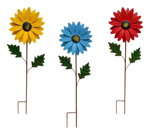 Jardín Girasoles Viento Flor Escultura Para Decoración De