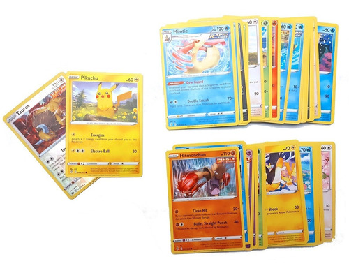 Pack 50 Cartas Pokemon Incluye 1 Pikachu Originales