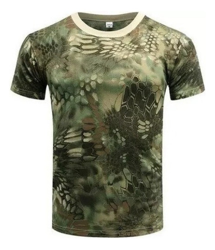 Polera De Camuflaje Militar Táctico Para Hombre, Manga Cor