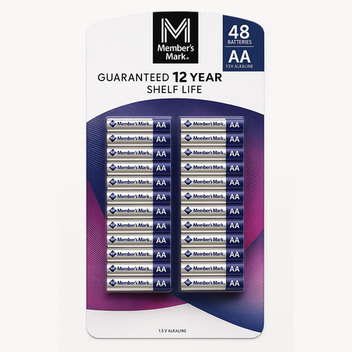 Baterías Alcalinas Aa Members Mark, Paquete Con 48 Piezas