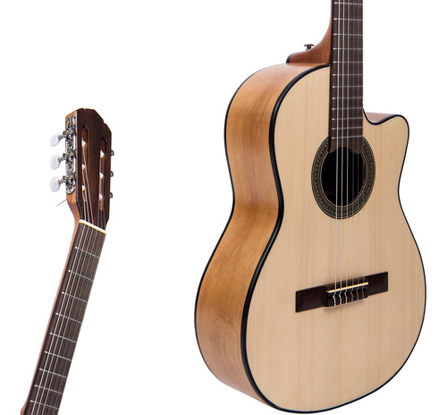 Guitarra Criolla Gracia S100 Concierto Con Corte Tapa Maciza