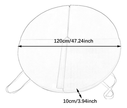 Estera De Plegable, Estera Plegable Para Baile En Negro