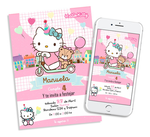 Kit Imprimible Hello Kitty Con Textos Editables Completo