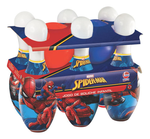 Brinquedo Jogo De Boliche Infantil Homem Aranha Lider 2538