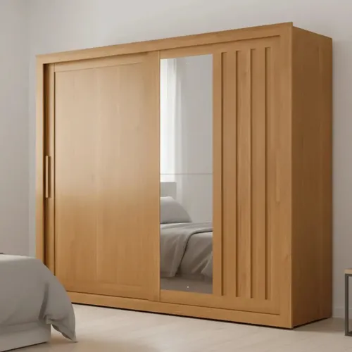 Guarda-Roupa Casal Zanzini Trianon 2 Portas Espelho 220x220x52,8cm