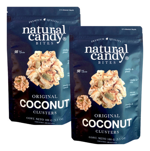 Granola Clusters Original Coconut Natural Candy 100gr X2