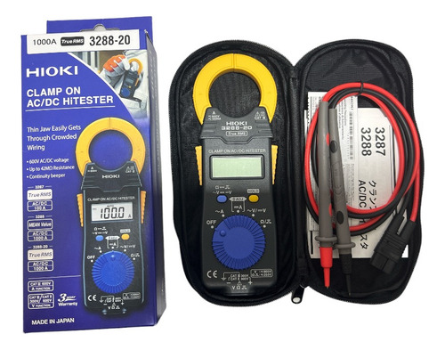 Amperímetro De Tenaza Hioki 3288-20, Puntas Y Case Acdc1000a