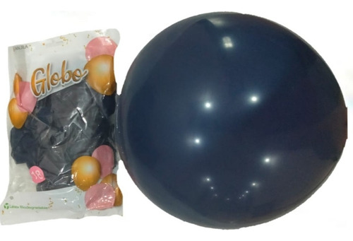 20 Globo Latex Color Retro Fashion # 18 Azul Naval 45cm