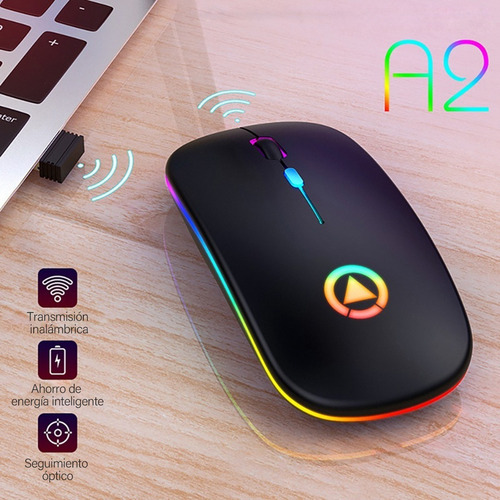 Imagen 4 de 7 de Portátil Recargable Ratón Inalámbrico 2.4g Mouse Silencio