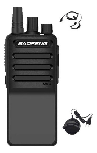 2 Radios Walkie-talkie Baofeng Bf-c2 Uhf 16 Ch Manos Libres Color Negro