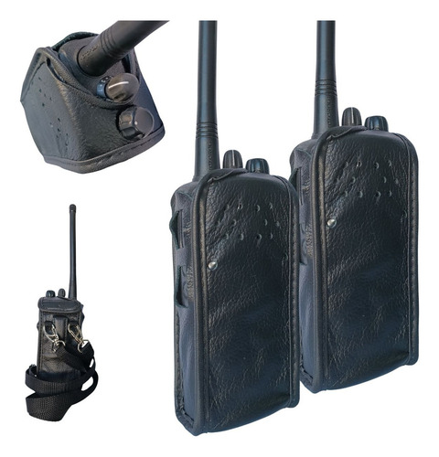 8 Capa De Radio Comunicador Motorola Ht De Couro Para Dep450