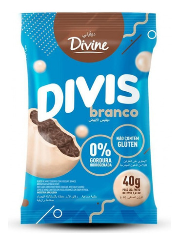 Chocolate Divis Branco Unidade 40g Divine Drageado