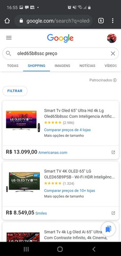 Tv 4k Oled 65 Smarttv LG, C/ Controle Smart, 9 Meses De Uso!