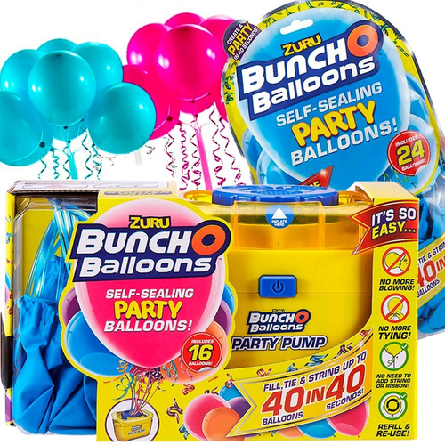 Kit Bomba Encher Bexigas Bunch Ballon + 40 Balões 500w 110v