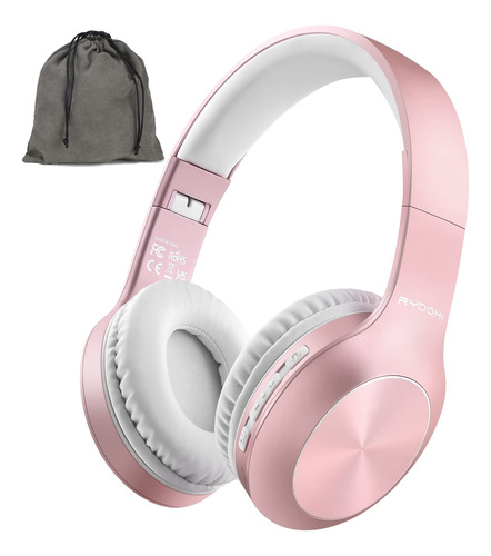 Audífonos Inalámbricos Rydohi R916 Con Bluetooth Rosados 