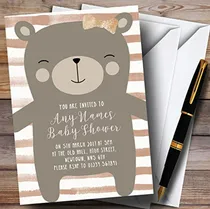 Comprar Invitaciones Neutras Para Baby Shower Con Osito De Peluche G