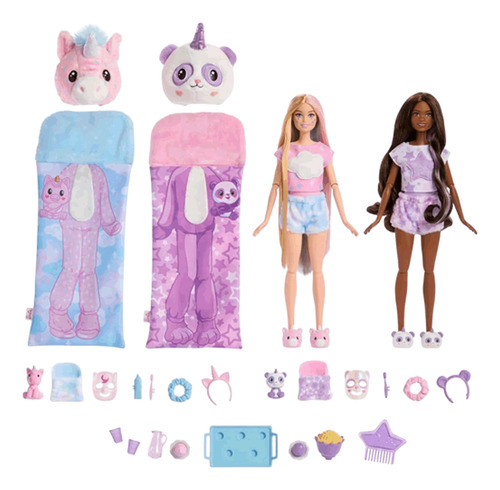 Boneca Barbie Cutie Reveal Festa Do Pijama Melhores Amigas