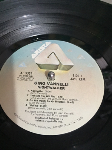 Gino Vannelli - Nightwalker - Vinyl 12¨ (Usado)