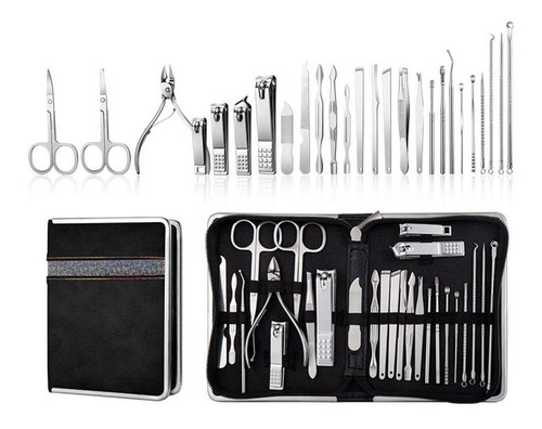 Kit Profesional De Manicura Y Pedicura De Acero Inoxidable E