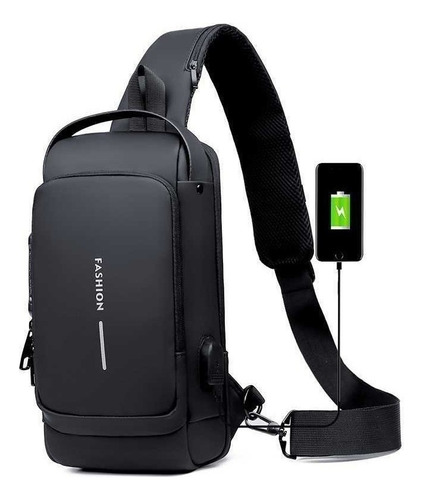 Bolsa Deportiva Antirrobo Con Carga Usb Para Caballero