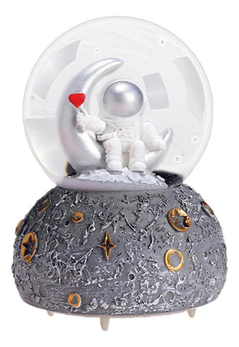 Astronauta Luminoso Copo De Nieve Bola De Cristal Caja De