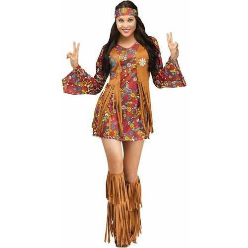 Disfraz De Hippie Sexy Para Mujer Talla: M Halloween