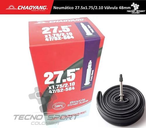 Imagen 4 de 8 de Neumatico Bicicleta 27.5 X 1.75 /2.10 Valvula 48mm Chaoyang