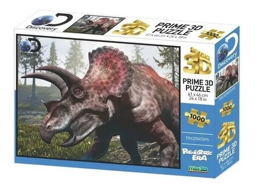 Puzzle Prime 3d Triceratops 1000 Piezas