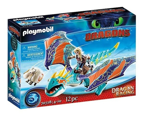 Figura Para Armar Playmobil Dragon Racing Astrid Y Tormenta Cantidad de piezas 12