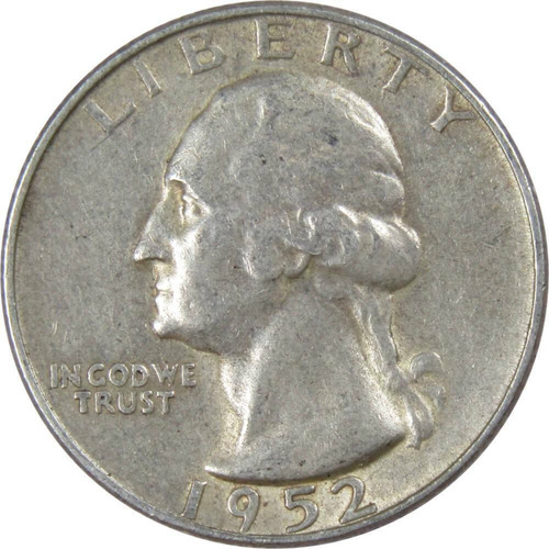 2 1952 S Washington Quarter 25 Centavo Vf Circulada Ringking