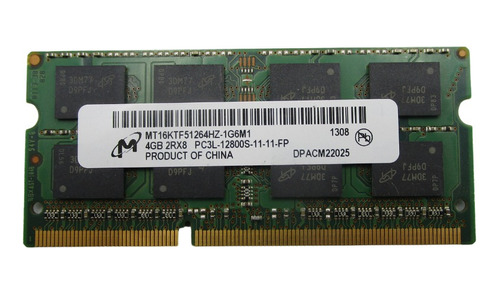 Memoria Ram Micron 4gb 2rx8 Pc3l 12800s 11-11-fp Ddr3 