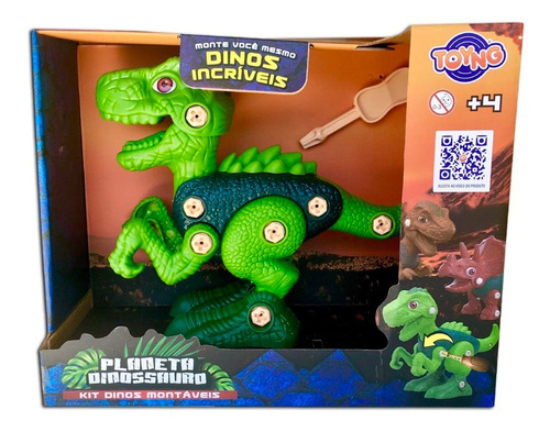 Brinquedo Dino De Montar Verde Planeta Dinossauro Toyng