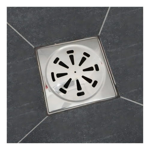 Tampa Para Ralo Banheiro Quadrado 10x10 Inox Flvx Hidro
