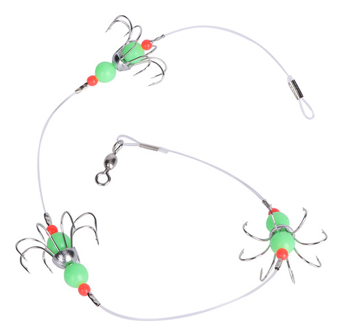 Collar Luminous Octopus Fishhook, Calamar, Púas, Noche
