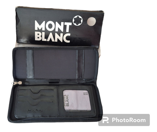 Monedero Dama Montblanc Negro Multifuncional Con Cierre!!