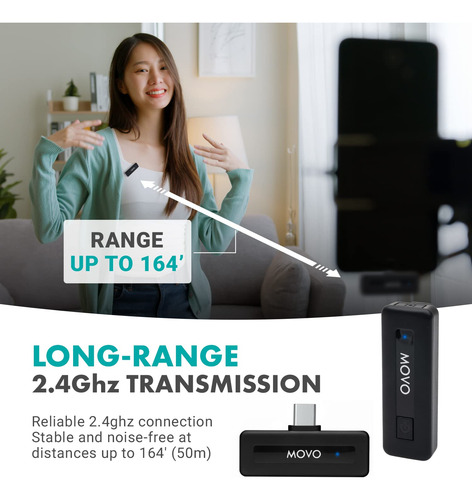 Micrófono Inalámbrico Movo Wireless Mini Uc Duo Para Android