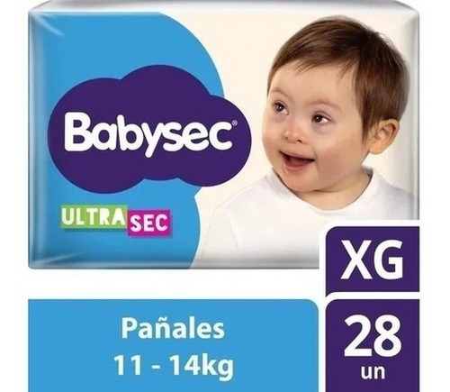 Pañales Babysec Ultrasec Hiper Pack  Xg 28 u