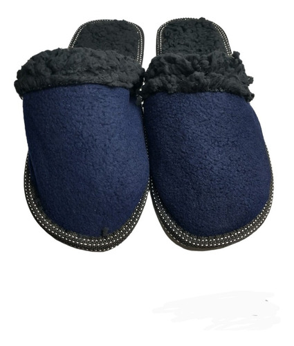 Pantuflas  Chinelas Abrigada Polar Y Corderito Hombre