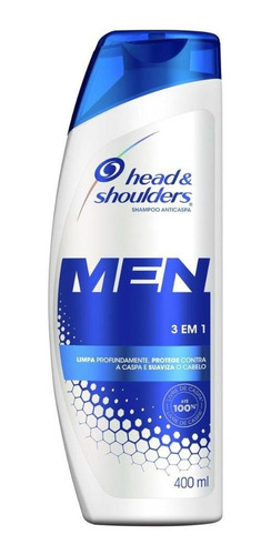 Shampoo Cuidados Com A Raiz Head & Shoulders Men 3em1 400ml