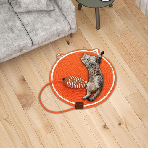 Alfombrilla Rascadora Para Gatos, Alfombrilla Para Naranja L