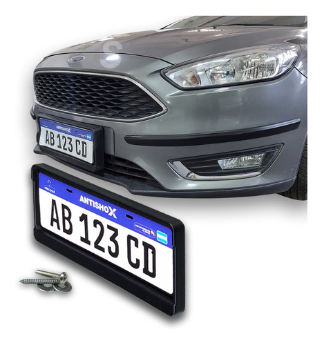 Ford Focus 4p 2015 Al 2019 Protector Frontal Patente Y Paragolpes Antishox® 25mm Silvaflex