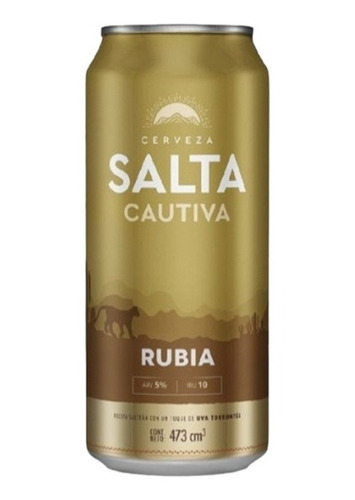 Cerveza Salta Cautiva Rubia De 473ml, Pack 12u