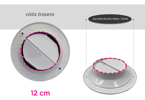 Difusor Para Aire Acondicionado Diámetro 15 Cm R1