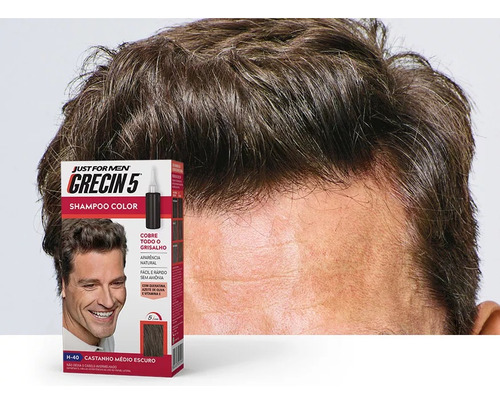 Shampoo Color Castanho Medio Escuro Grecin H-40